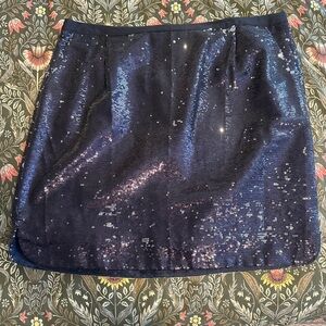 J.Crew Navy Sparkle Pencil Skirt